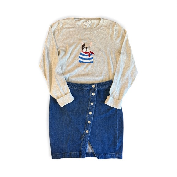 J Crew Denim Front Snap Skirt|J Crew Denim Skirt| J Crew Denim - Picture 9 of 9